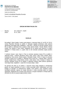 Uprava Republike Slovenije za zaščito in reševanje razglaša prenehanje velike požarne ogroženosti naravnega okolja